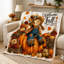 Jeté Cozy Scarecrow Fall, couverture décorative moelleuse pour canapé-lit-134483213