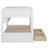 Full XL Over Full XL Bunk Bed With 2 Drawers, Wood Bunk Bed With Storage Cabinets And LED Lights-1780024157