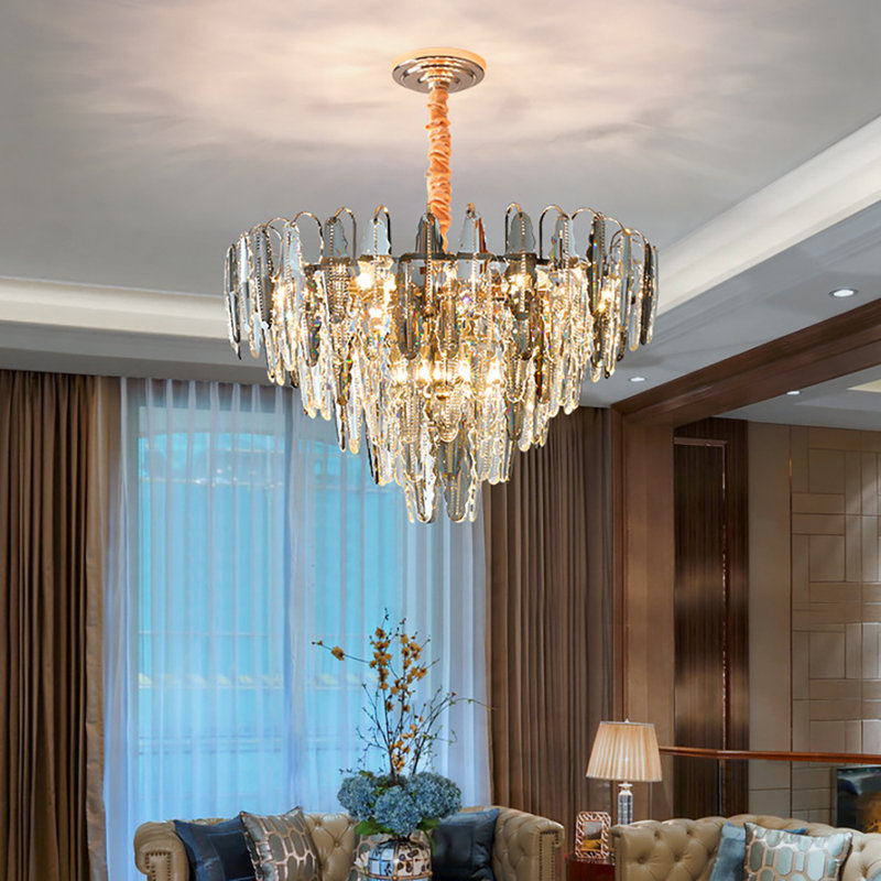 Reeves 8 - Light Crystal Chandelier, 33cm H x 60cm W x 60cm D