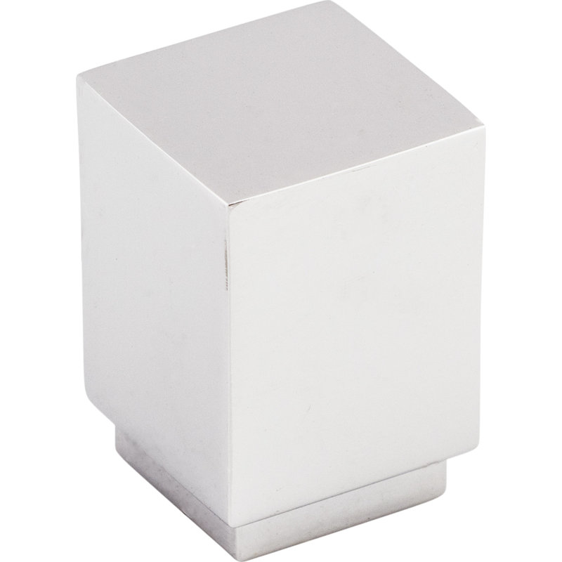Linear 3/4" Length Square Knob, Polished Chrome