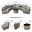 Canapé modulaire demi-lune pour l'extérieur