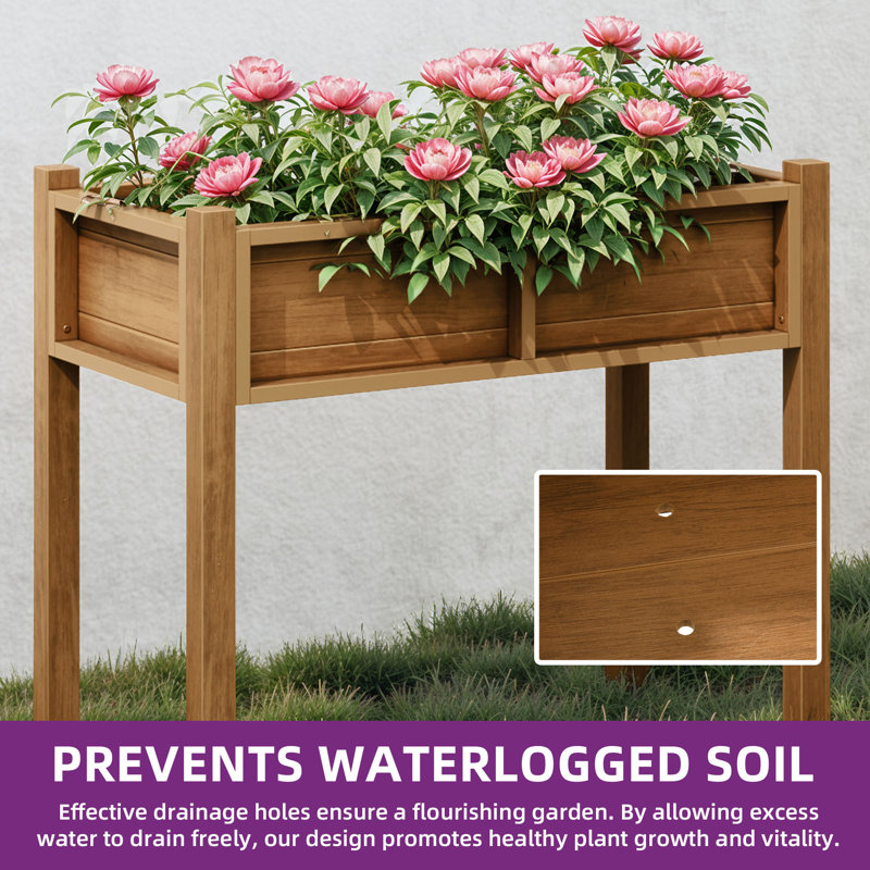 Outdoor Planter Box, Brown