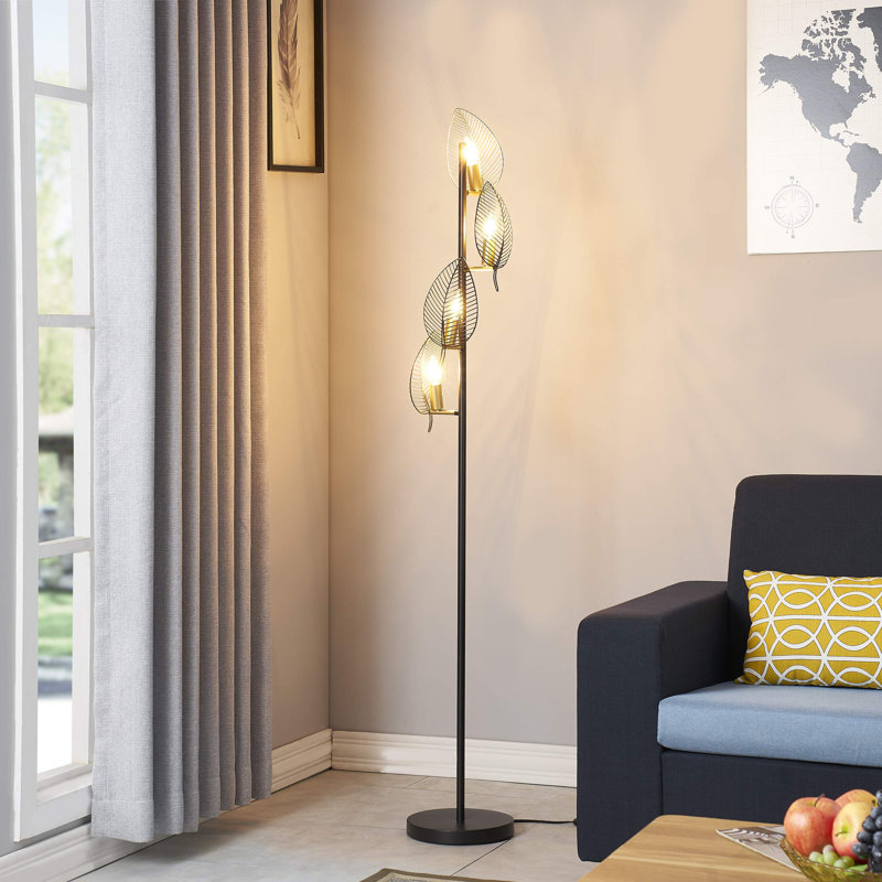 Lylian 67'' Tree Floor Lamp, Black