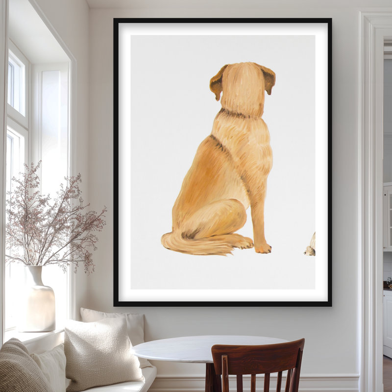 Man's Best Friend Back View - Brown Bedroom Framed Print