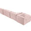 Rose avec motif combiné de 144 po, deux chaises longues mobiles, cinq coussins de dossier et de bons modules de confort de soutien, longue durée-367225249