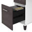Bureau pour travailler debout en L à trois positions l 72 po avec rehausse et bibliothèque Magomed-757645142