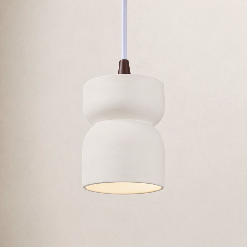 Luminaire suspendu simple Nysta, Bisque, Bronze foncé