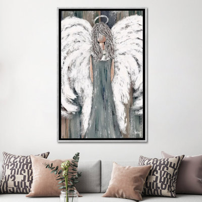 Farmhouse Guardian Angel II - Wall Art Print - Framed Canvas
