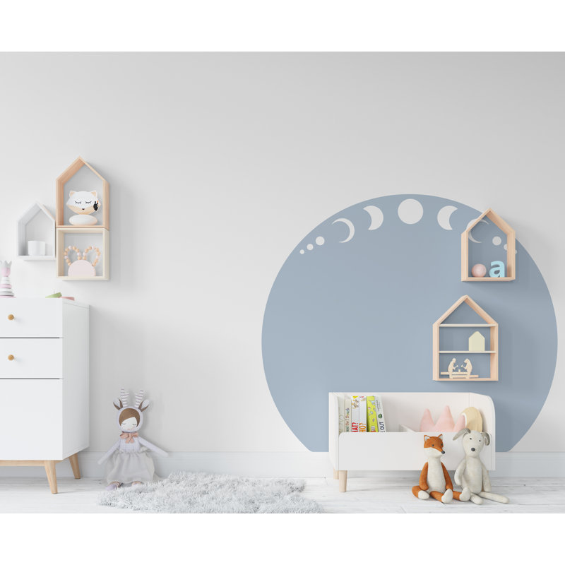 Adhésif décoratif Boho phase de lune, décor de chambre d'enfant Boho Arch, autocollant d'arche de lit, adhésif mural Hedboard, autocollant mural de cercle, autocollant mural Arch 119LU