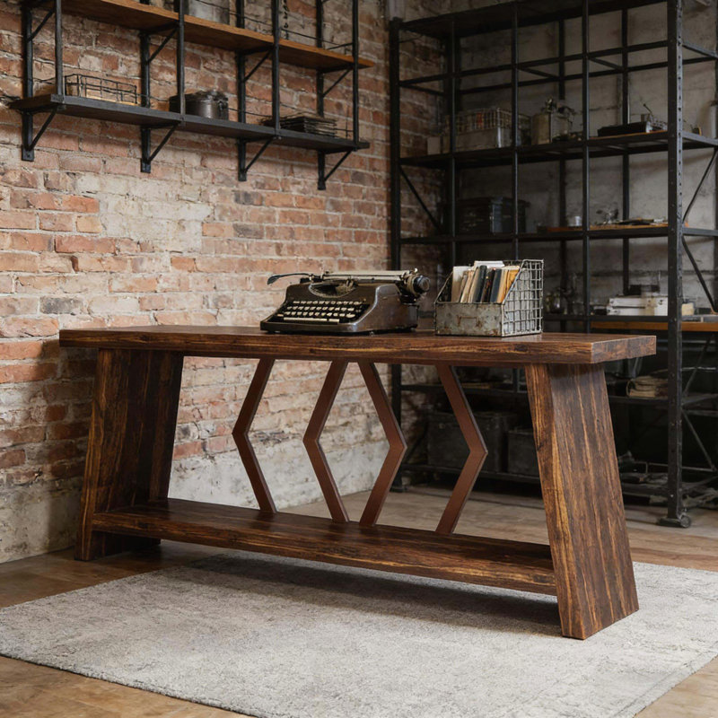 Console de style industriel extra-longue
