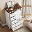 Porte de grange coulissante: cette commode à 5 tiroirs comporte une porte de grange coulissante rustique sur une voie lisse, alliant l'esthétique de la maison de campagne à une fonctionnalité moderne pour fournir un rangement élégant et un accès fa-46022614
