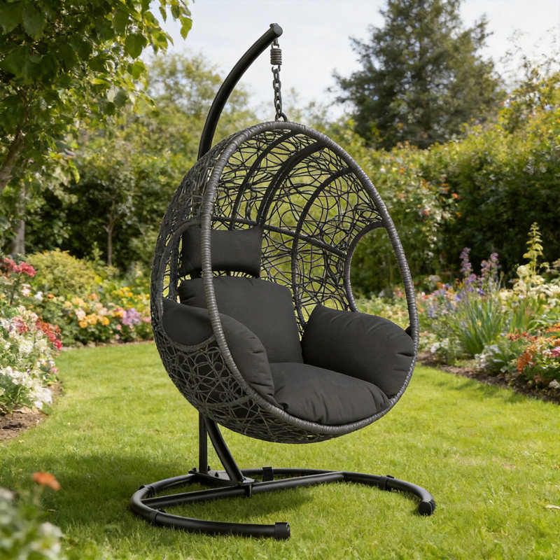 Fauteuil à œufs suspendu 42 po de large avec base en U 400 lb