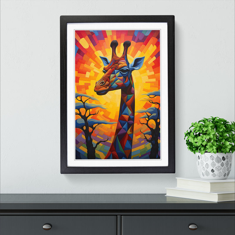 Single Picture Frame Print on Wood, Black Framed, 46cm H x 34cm W