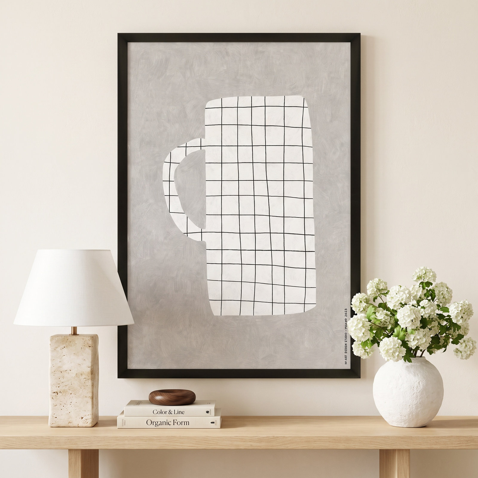 Christy "Cup 1" Print by Romina Gadler, Black Paper Framed, 20" H x 14" W