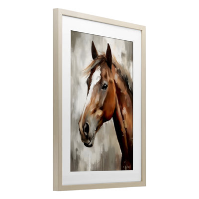 «Chocolate Pony Portrait», reproduction encadrée sous verre, design by Creative Studio