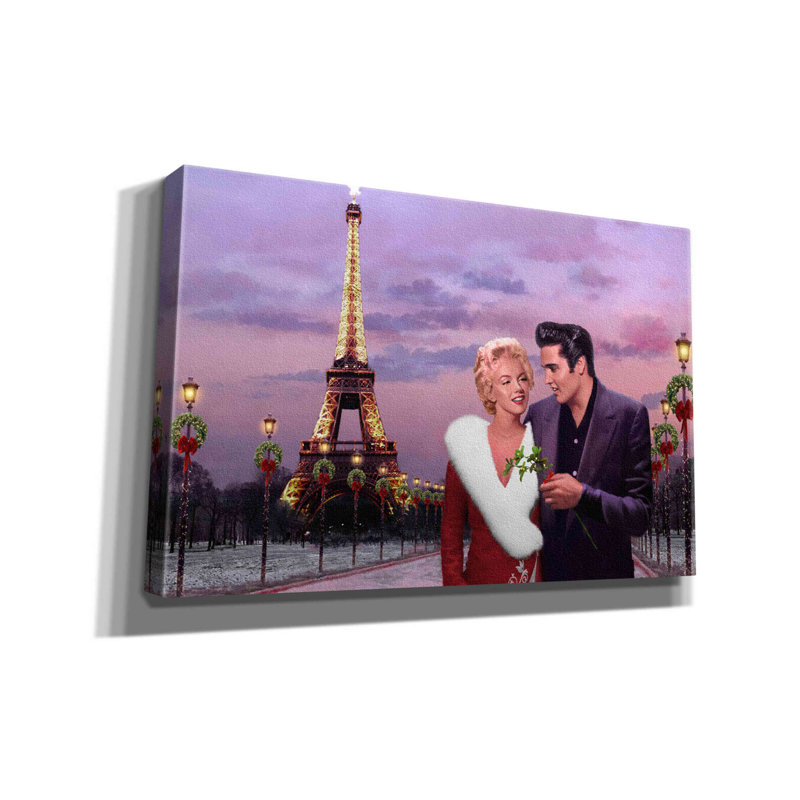 «Paris Christmas» par Chris Consani, art mural sur toile, H 26 po x l 40 po x P 1,5 po