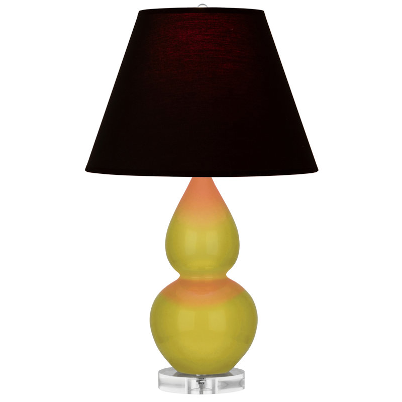 Petite lampe d'appoint à double gourde, Noir / Rouge, Vert cédrat