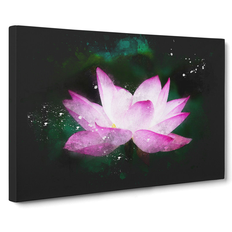 Pink Water Lily Flower Vol.2 - Wrapped Canvas, 50cm H x 76cm W x 3cm D