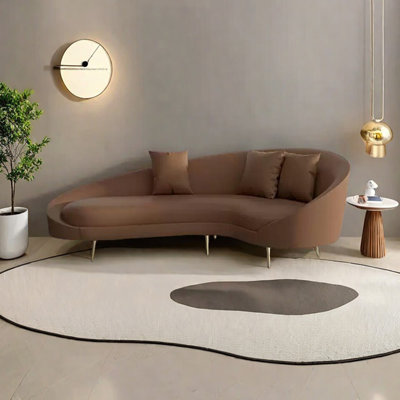 Comfy Curved Office Faux Leather Chaise Lounges