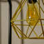Adreanne 1 - Brass Statement Pendant Light – Industrial Metal Geometric Cage Ceiling Lamp-191652165