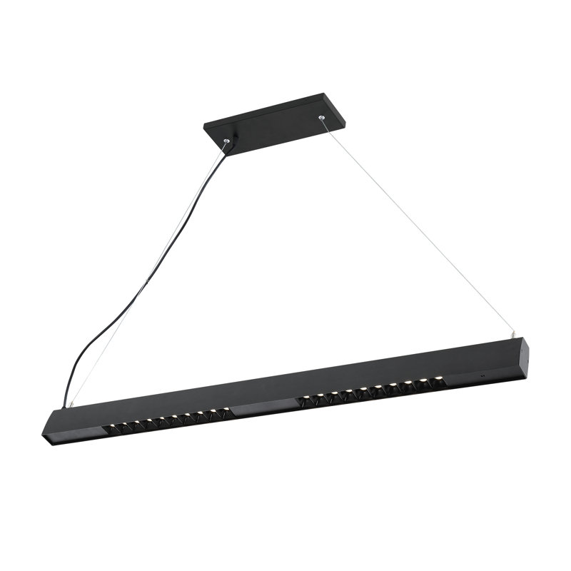 Luminaire suspendu linéaire pour îlot de cuisine 1 lumière Batley, Noir