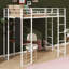 Lit mezzanine simple en métal avec 2 tablettes et un bureau-662005120