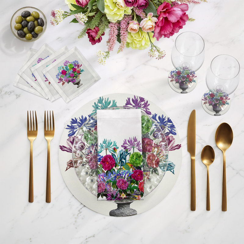 Sous-verres ronds en cuir vegan