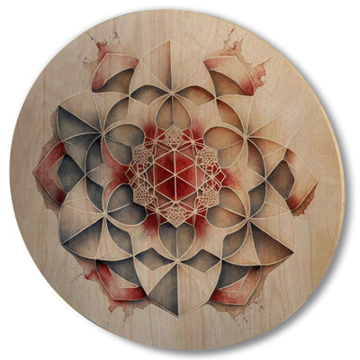 Fondamentaux de motifs géométriques sacrés III - Art mural moderne géométrique en bois - Bois de pin naturel
