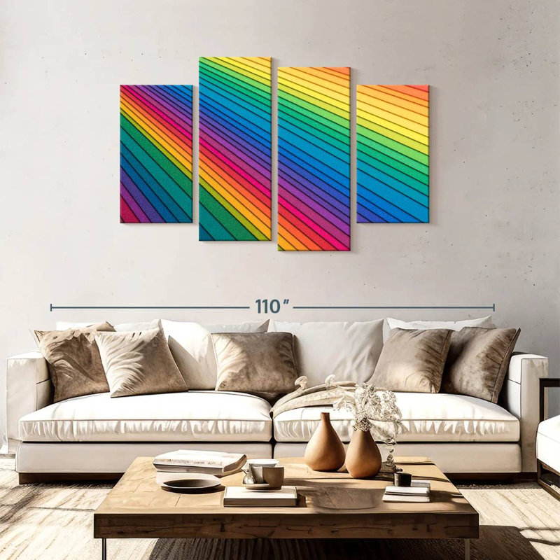Kiahanna Rainbow Paper Stack, 48" H x 75" W