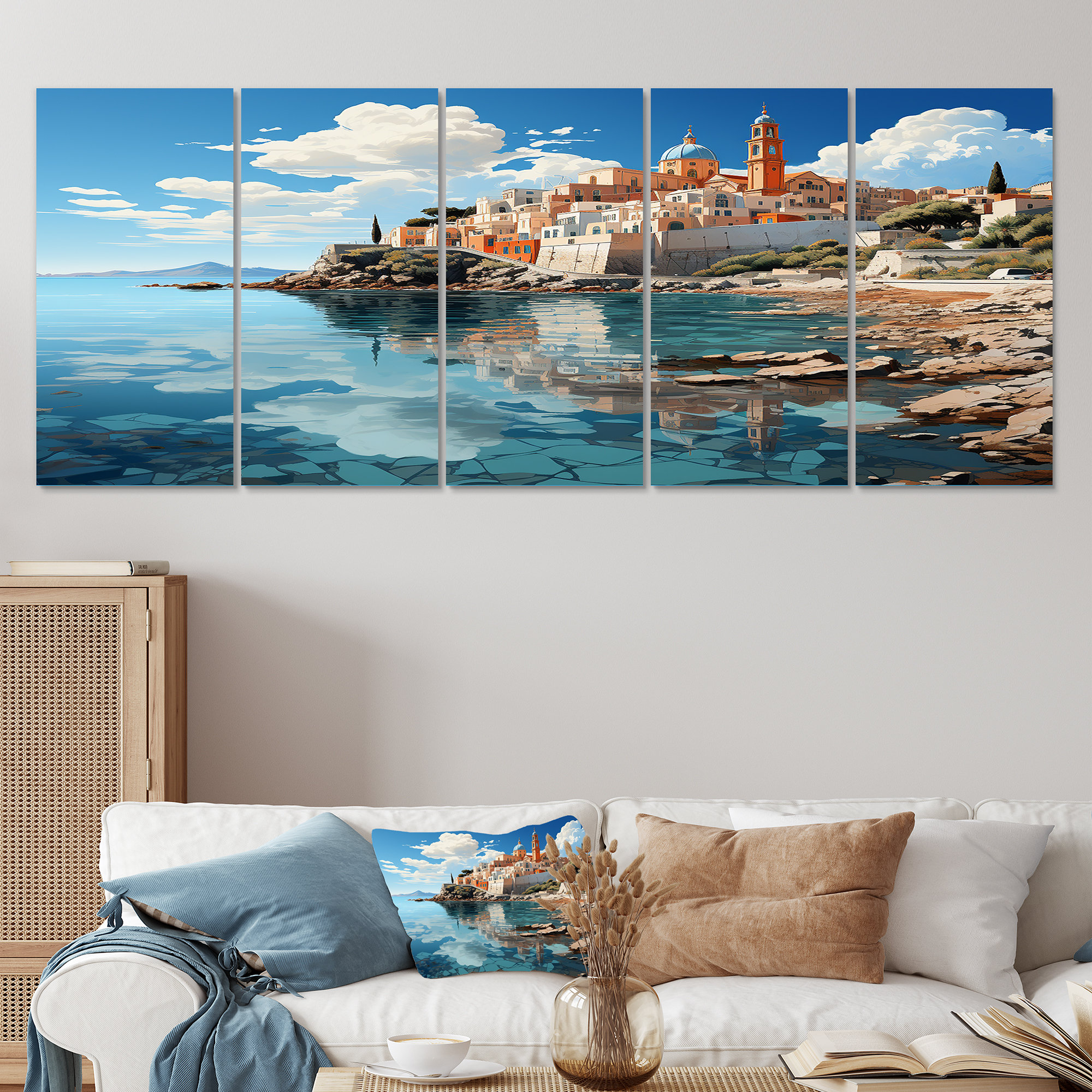 Dovecove Hidden Coastal Serenade Port II - Coastal Port 5 Piece Wall