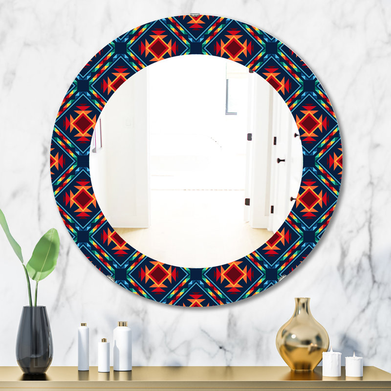Miroir mural Tribal, H 31,5 po x l po