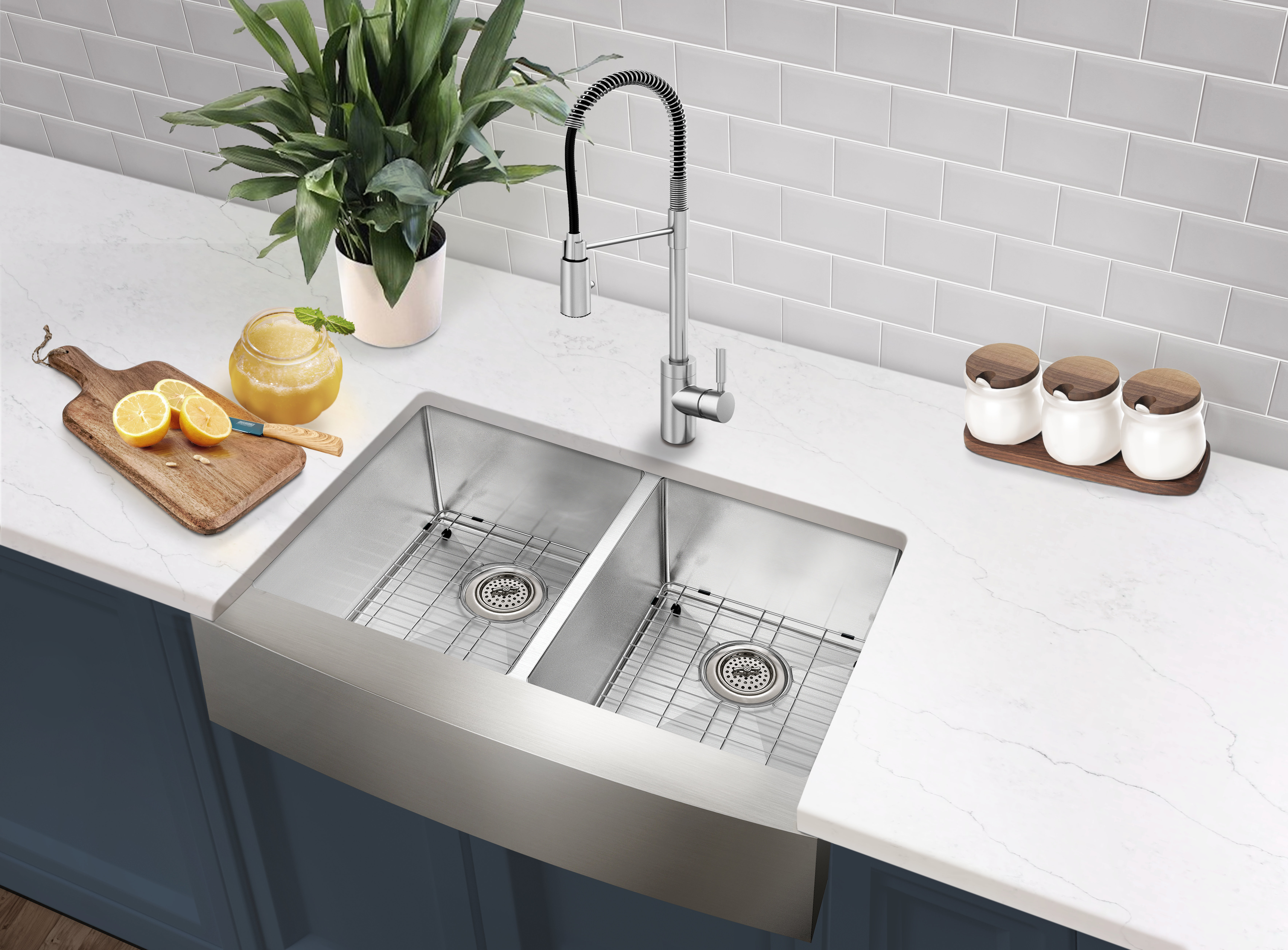 Curaté Double Bowl Stainless Steel Kitchen Sink | Wayfair