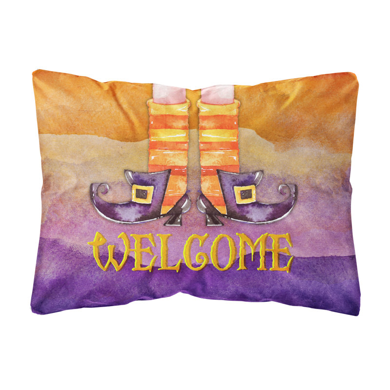  Coussin intérieur / extérieur Halloween Welcome Witches Feet