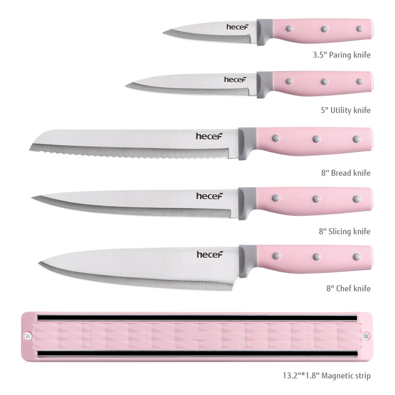 Ensemble de couteaux 6 pièces Hecef, Pink
