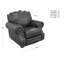 Fauteuil club en cuir véritable avec garniture cloutée 48 po Stana-20120179