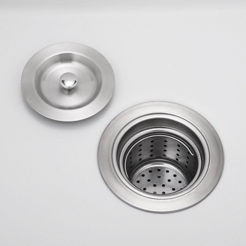 Quartz 18" L X 16" W Undermount Bar Sink With Grid And Strainer
