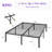 Colbin 18.3'' No Headboard Metal Bed with Black Painted-411701163