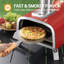 Barbecue d'extérieur au four à pizza en acier inoxydable au propane et au bois-90597340-105787376