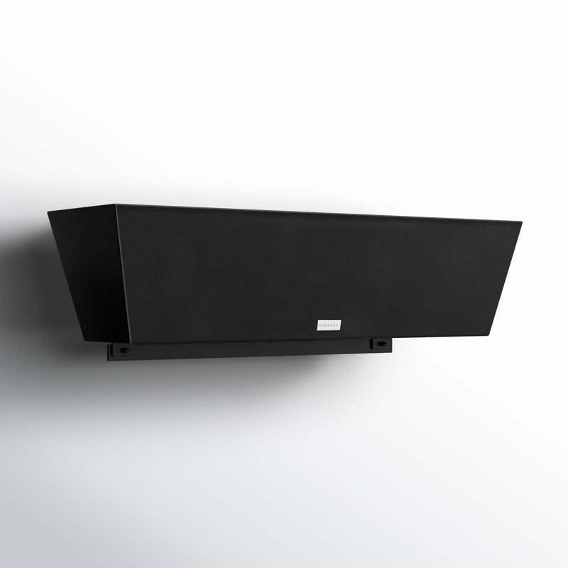 Black 36" Recycled Plastic Railing Planter Box
