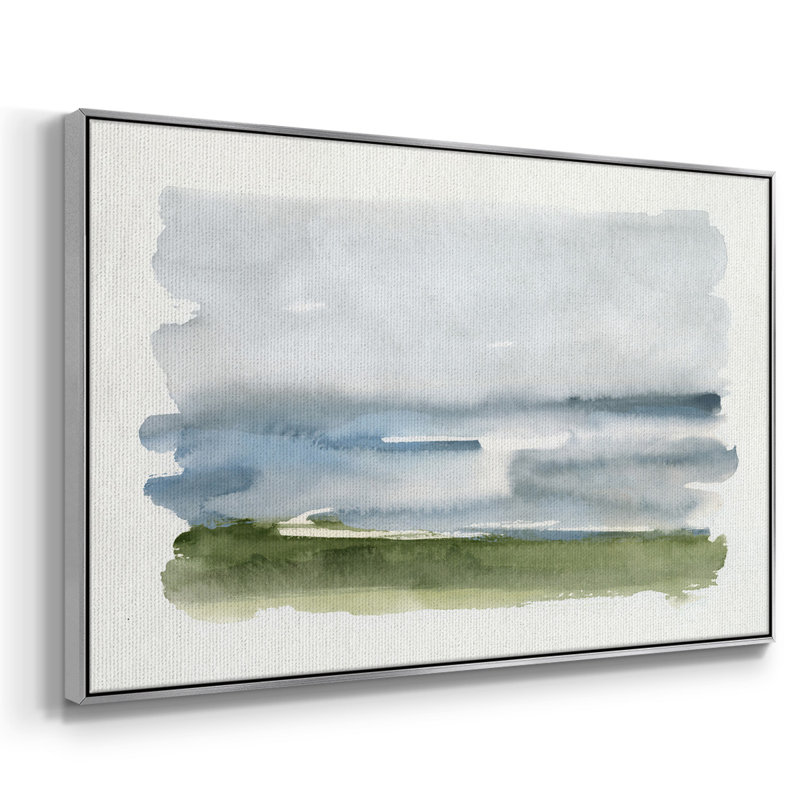 «Coastline Splash II», reproduction sur toile encadrée, H 27 po x l 41 po x P 2 po, Argent