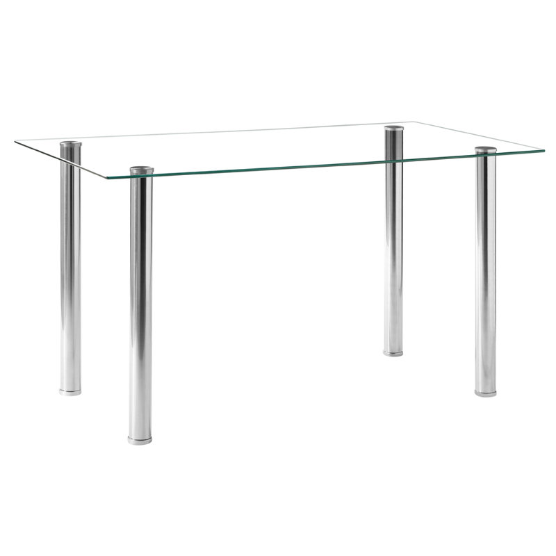 Brycen Glass Dining Table, 27.56" W x 53.15" L
