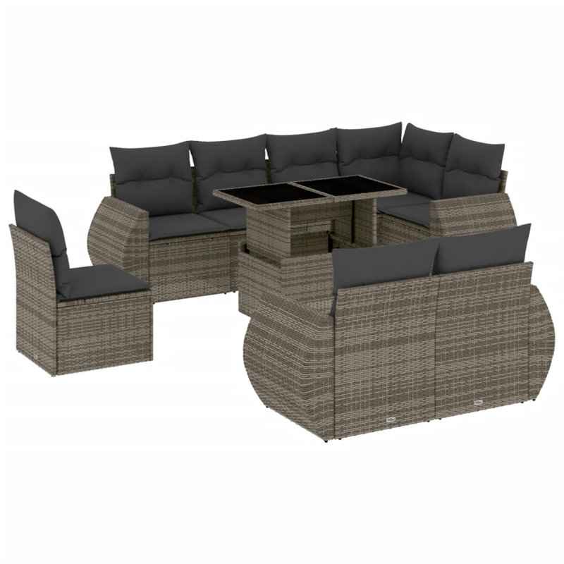 Vidaxl Garden Sofa Set Light Grey