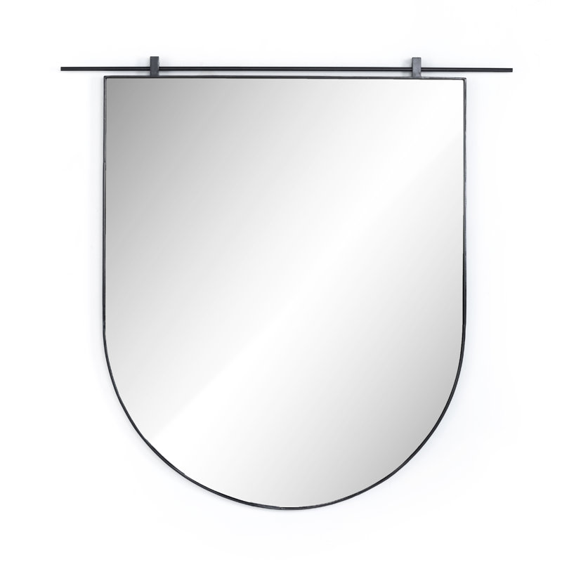 Chico D-Shaped Metal Wall Mirror
