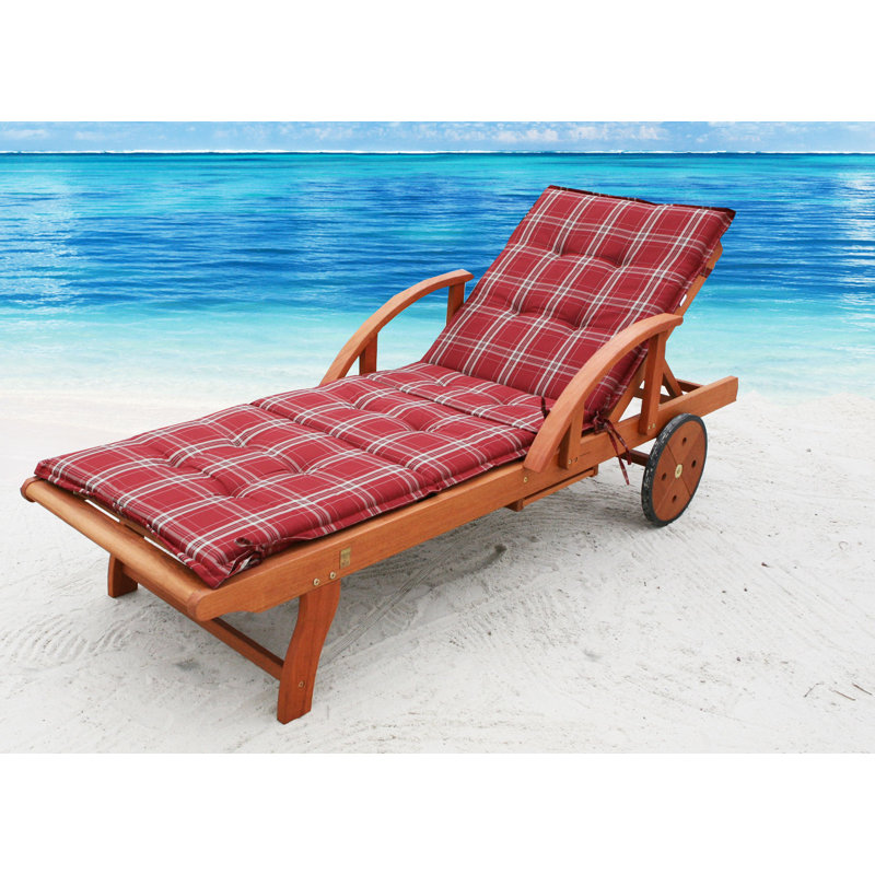 Sun Lounger Cushion, Ruby