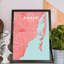 Miami City Map - impression d'art graphique-31736417