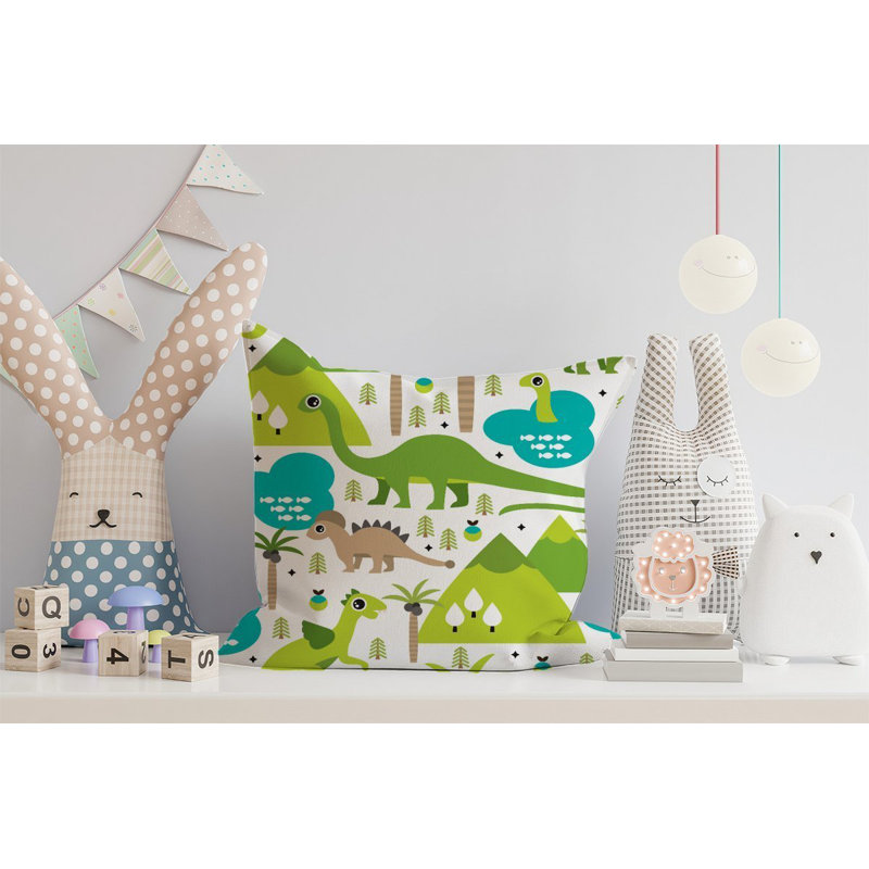 Pelley BABY DINOSAUR PRINT Square Throw Cushion