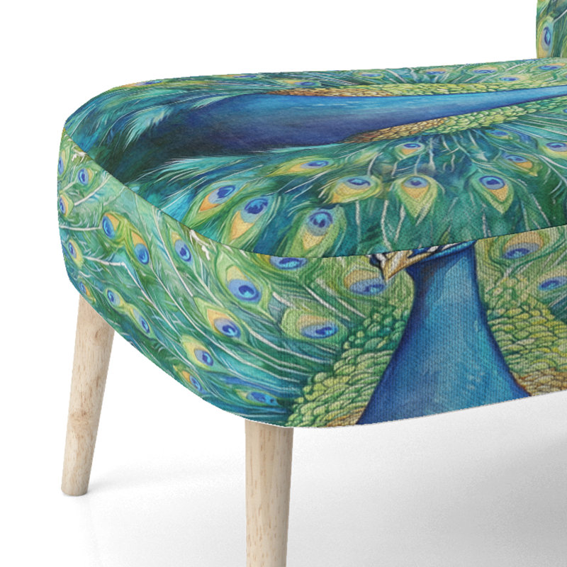 Chaise rembourrée Peacock, Side Chair Armless