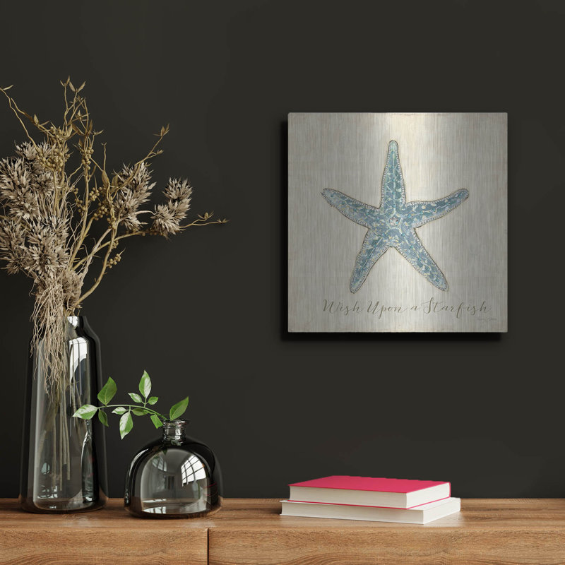 «Beach Treasures 2 Christmas» par Emily Adams, art mural en métal, H 12 po x l 12 po