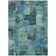 Machine Washable Indoor/Outdoor Xhevrie Teal Rug