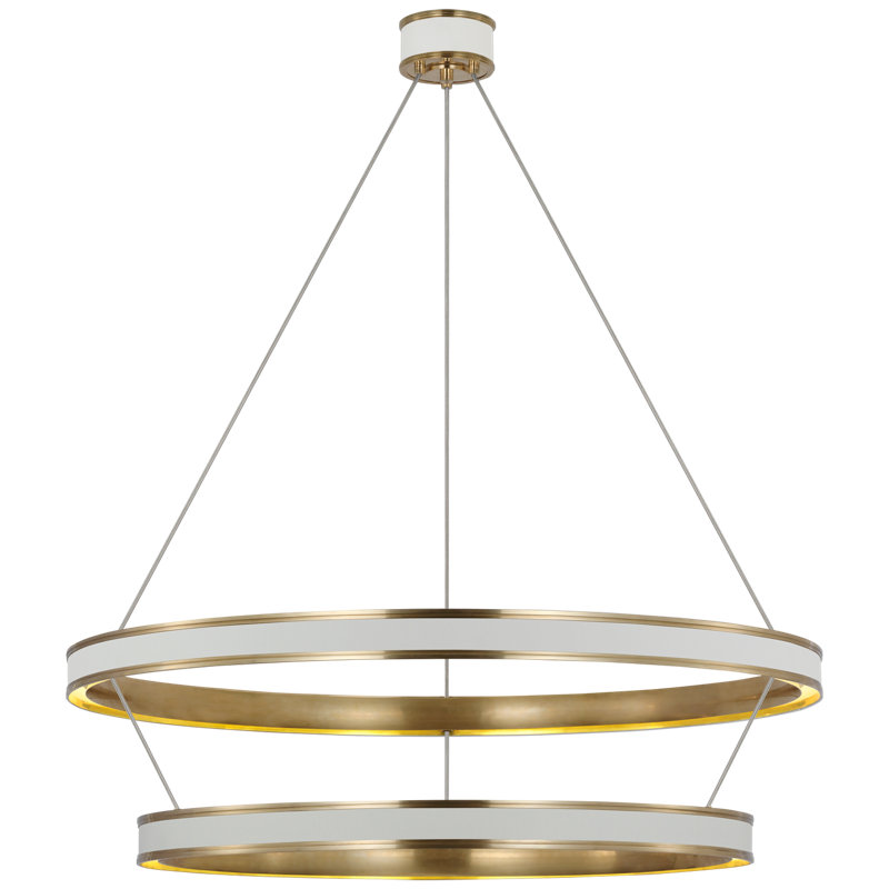 Connery 9 - Light Solid Brass LED Chandelier by Chapman & Myers, 13.5" H x 50" W x 50" D